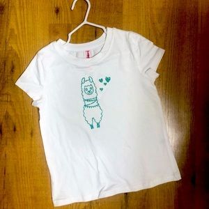 Girls Size 5 Llama T-Shirt